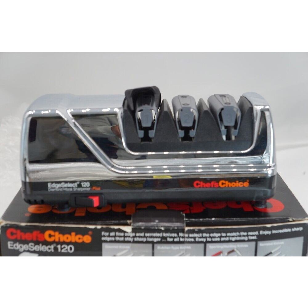 Chefs Choice EdgeSelect 120 Diamond Hone Sharpener Plus | RARE CHROME FINISH